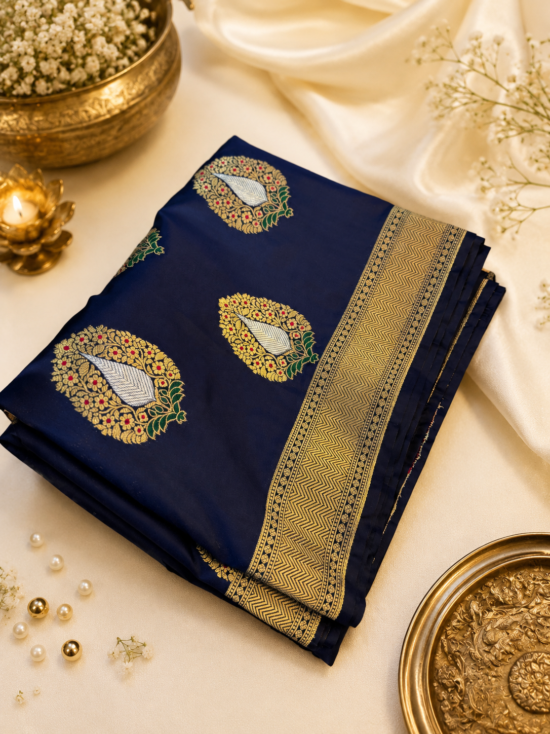 Premium Banarasi mashru katank silk saree