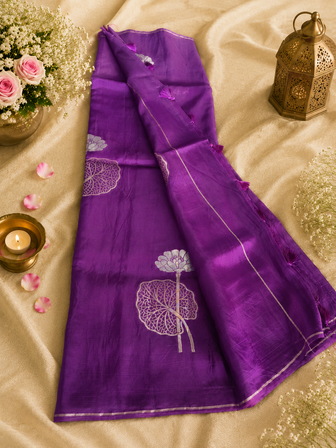 Korean silk saree