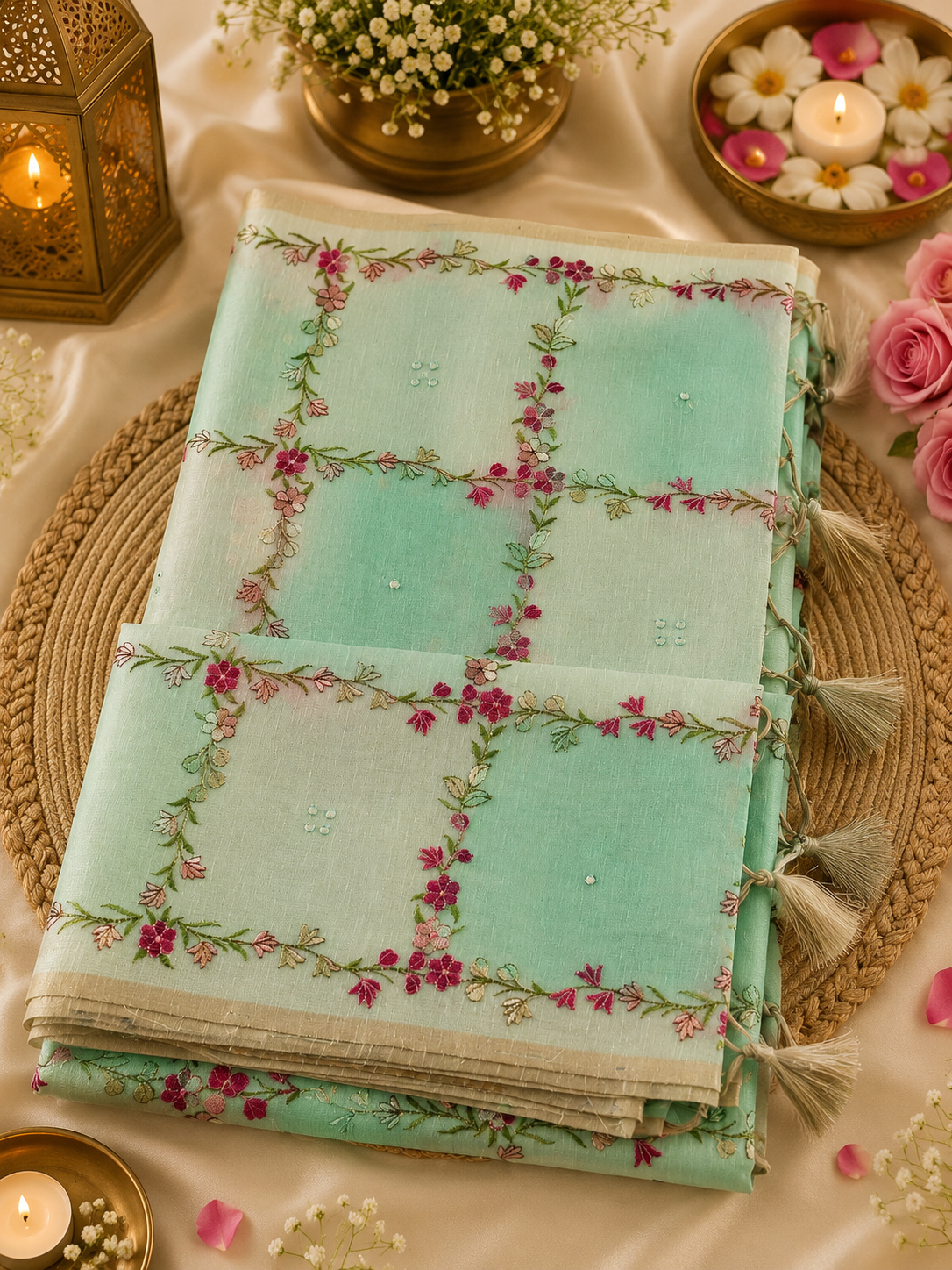 Premium Linen Tissue saree