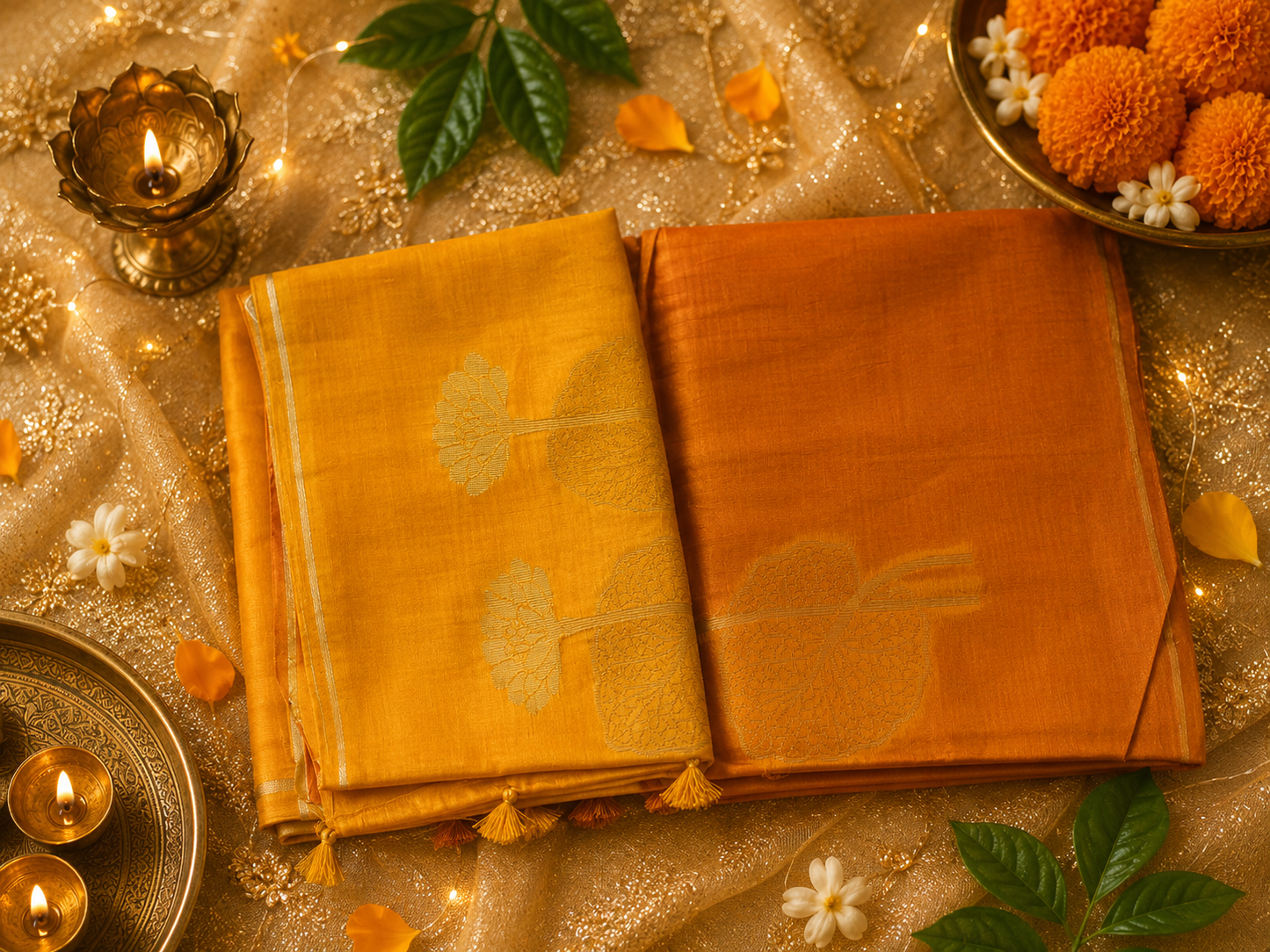 Korean silk saree