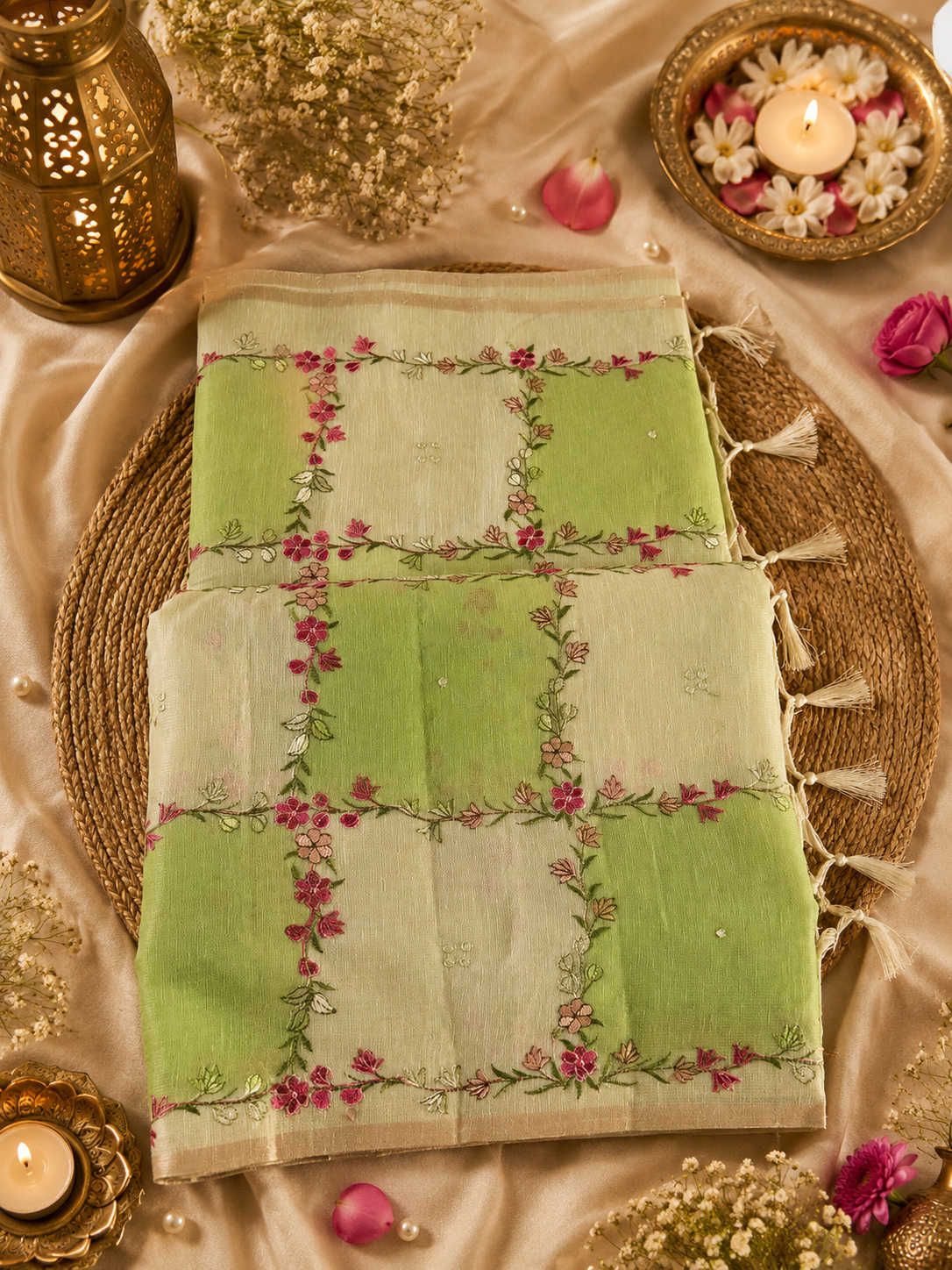 Premium Linen Tissue saree