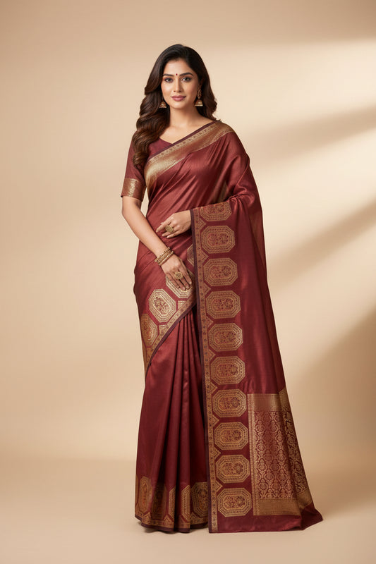 Maheshwari art silk saree