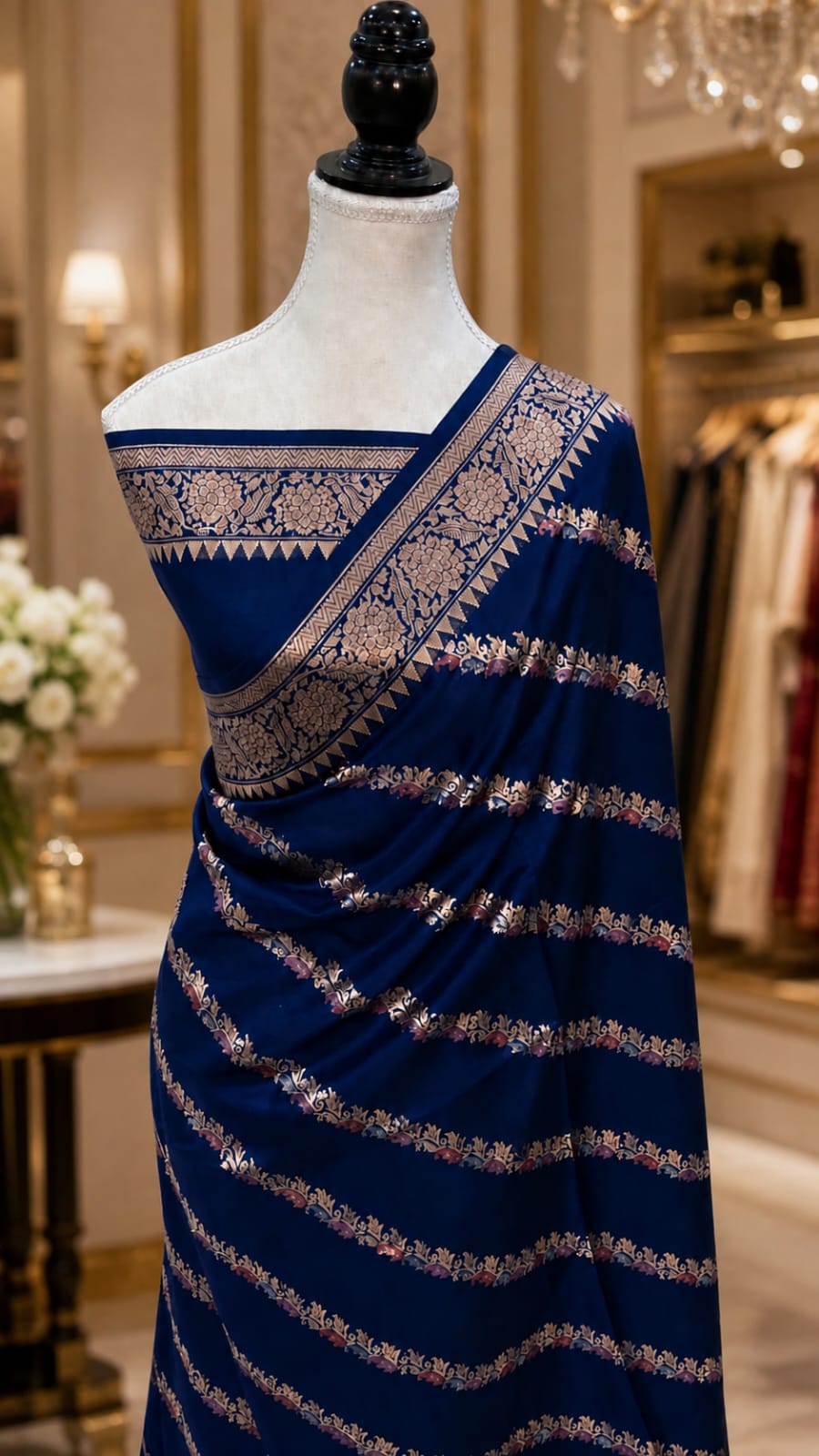 Premium Kathan Silk Royal Blue saree