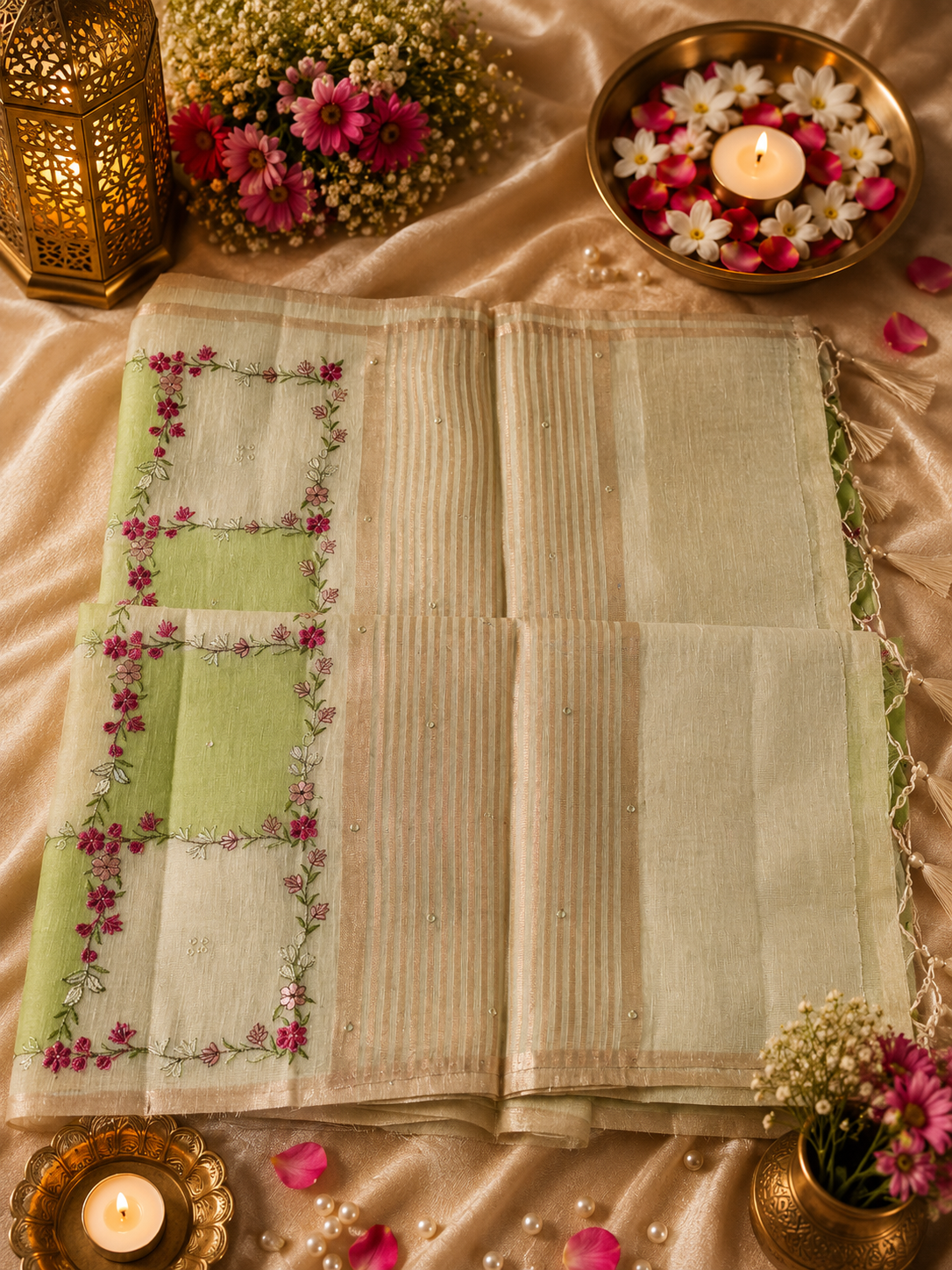 Premium Linen Tissue saree