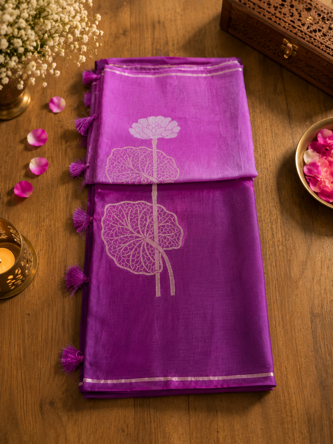 Korean silk saree
