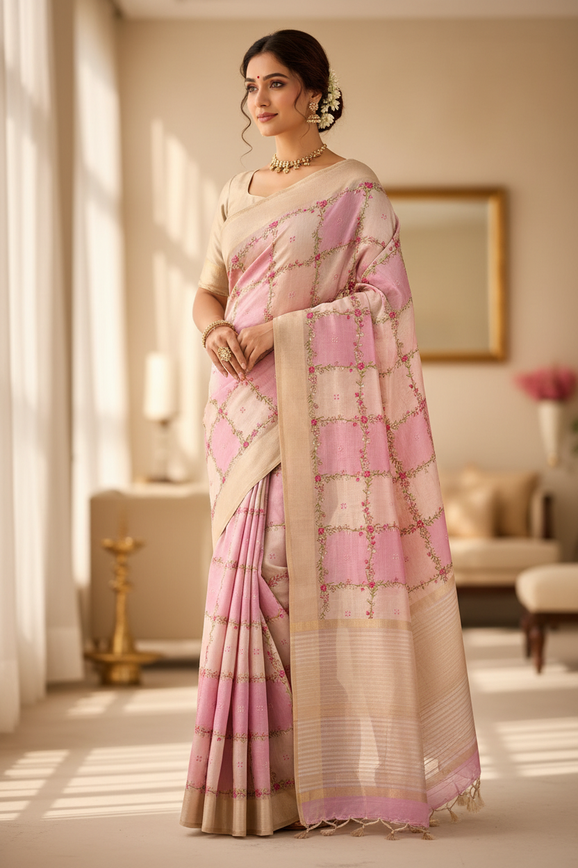 Premium Linen Tissue saree